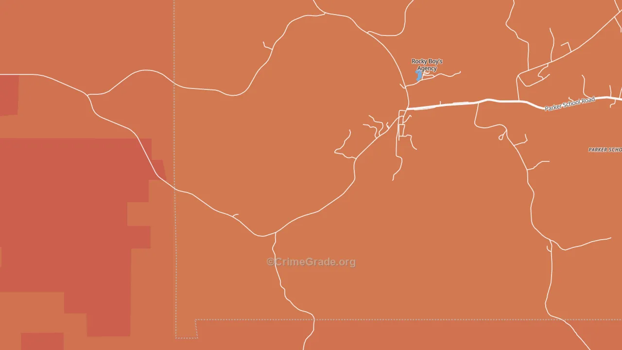 St. Pierre, MT Map of Robbery Rates