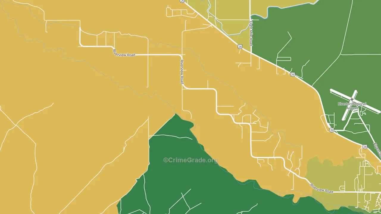 St. Stephens, WY Map of Robbery Rates