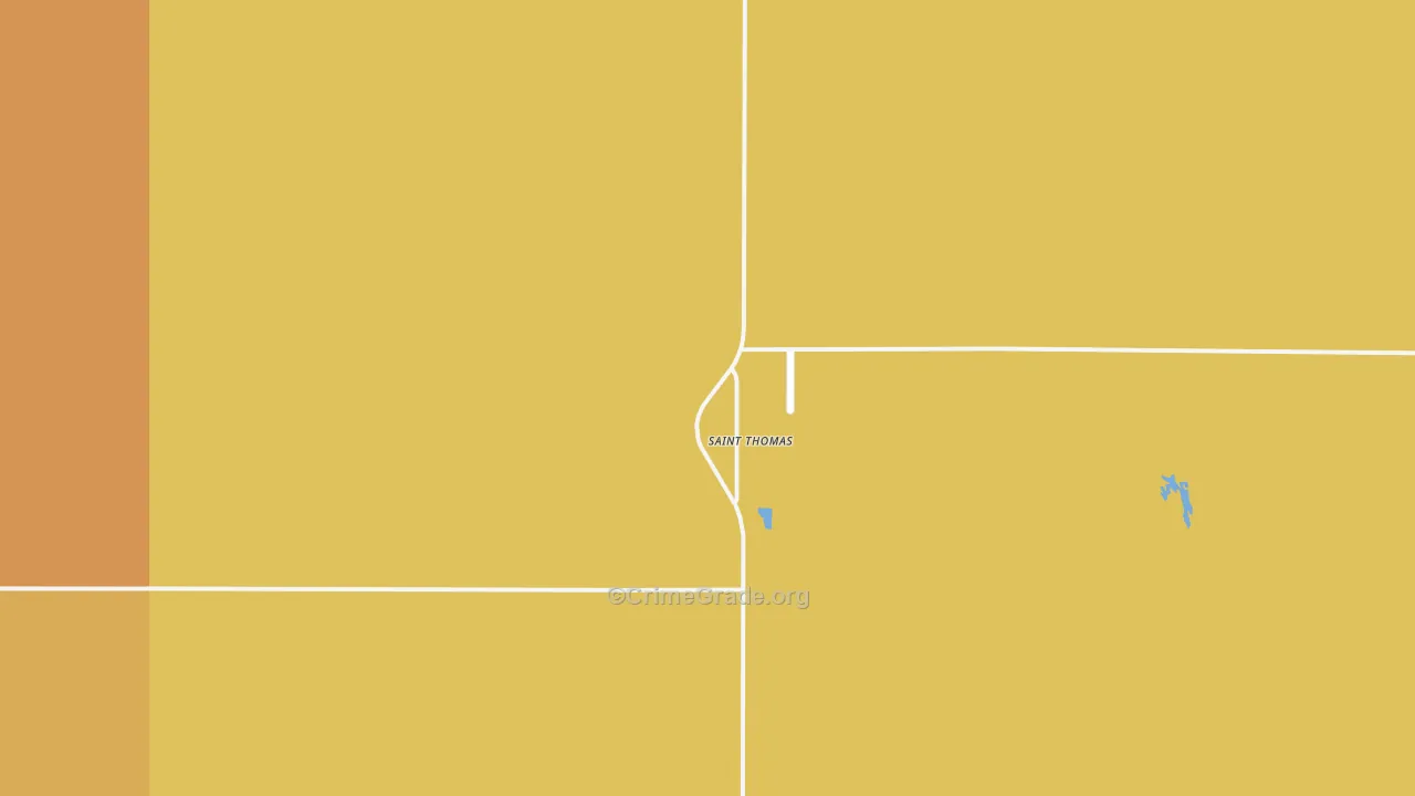 St. Thomas, ND Map of Robbery Rates