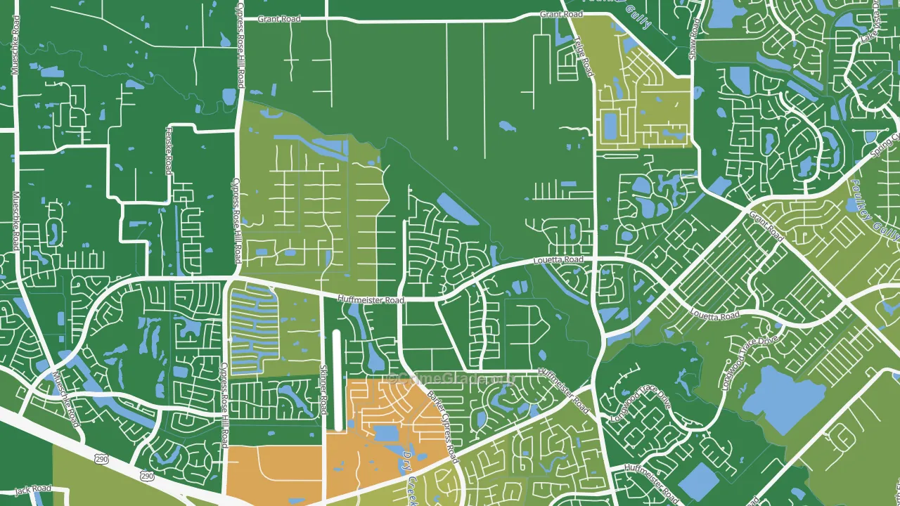 Stablewood-Valley Hi North-Houston, Cypress, TX Map of Robbery Rates
