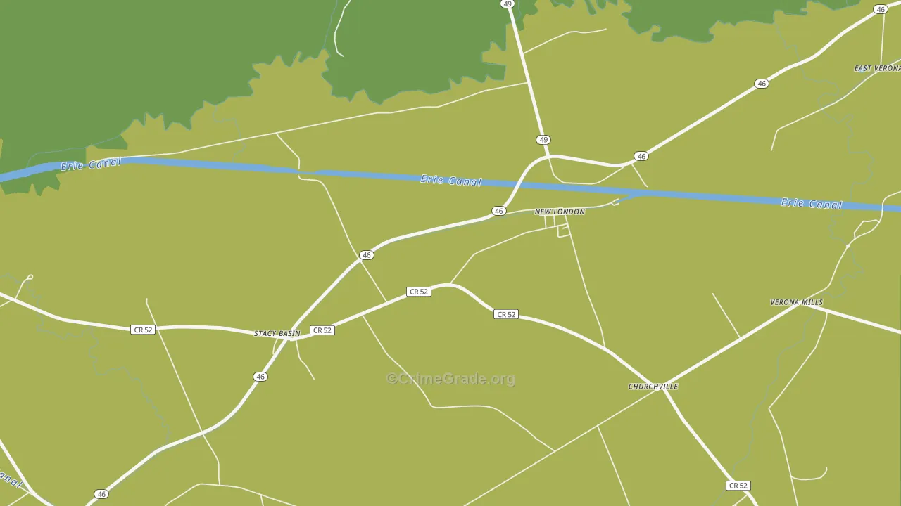 Stacy Basin, NY Map of Robbery Rates