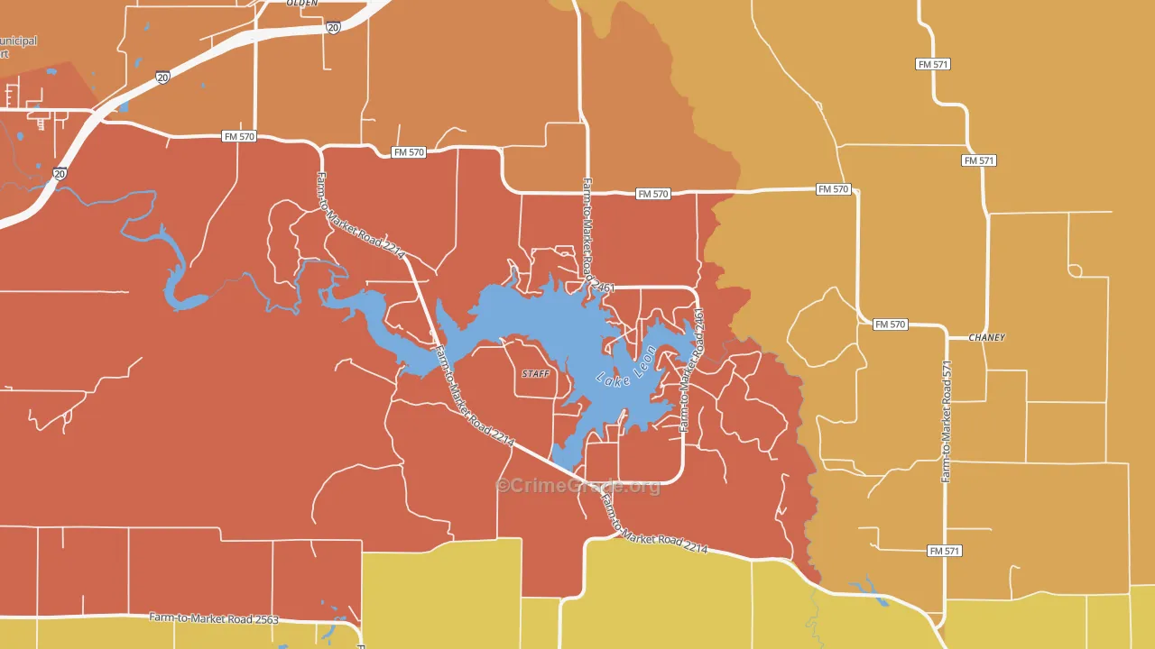 Staff, TX Map of Robbery Rates