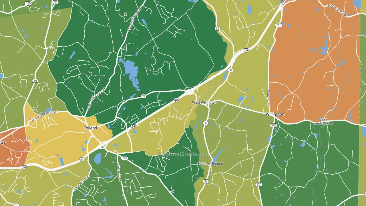 Stafford, CT Map of Robbery Rates