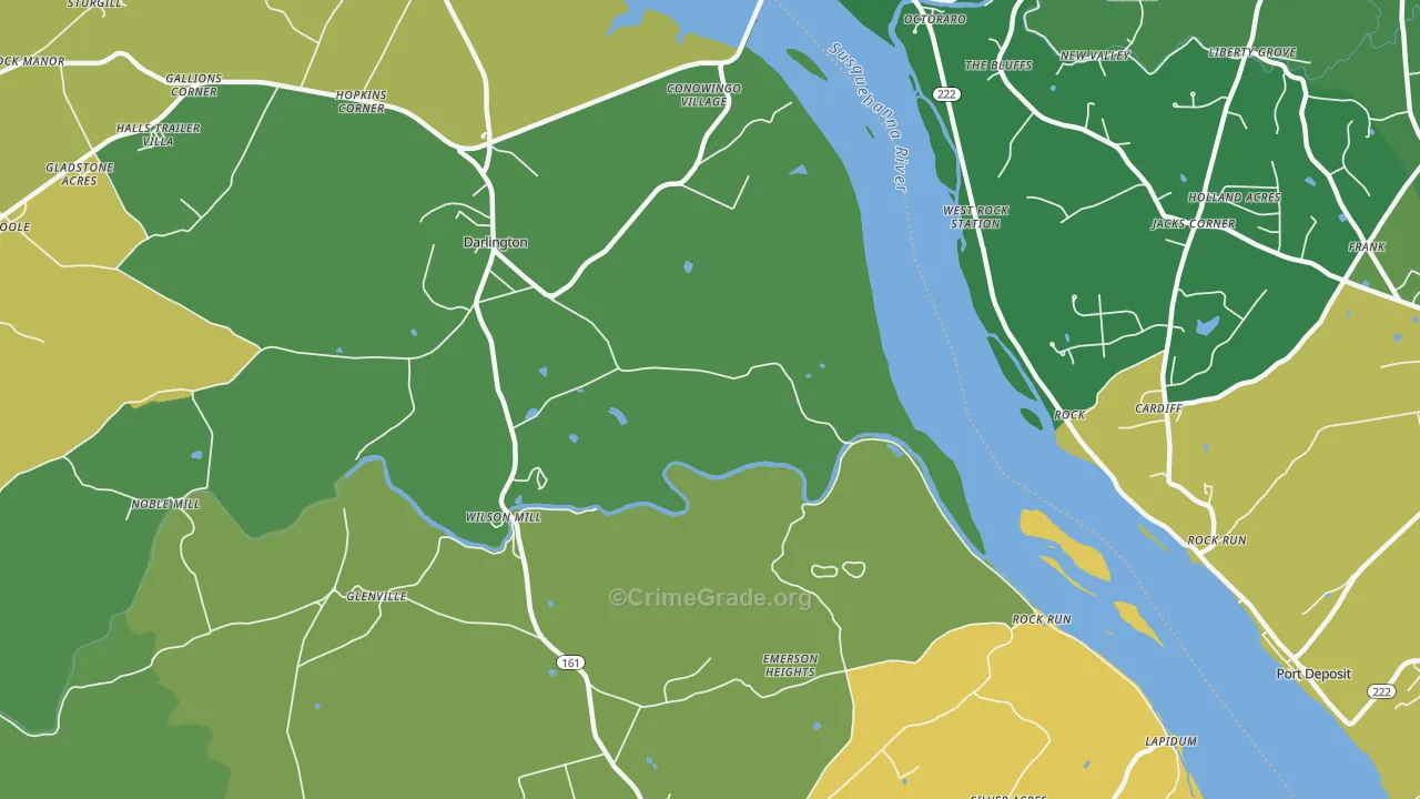 Stafford, MD Map of Robbery Rates