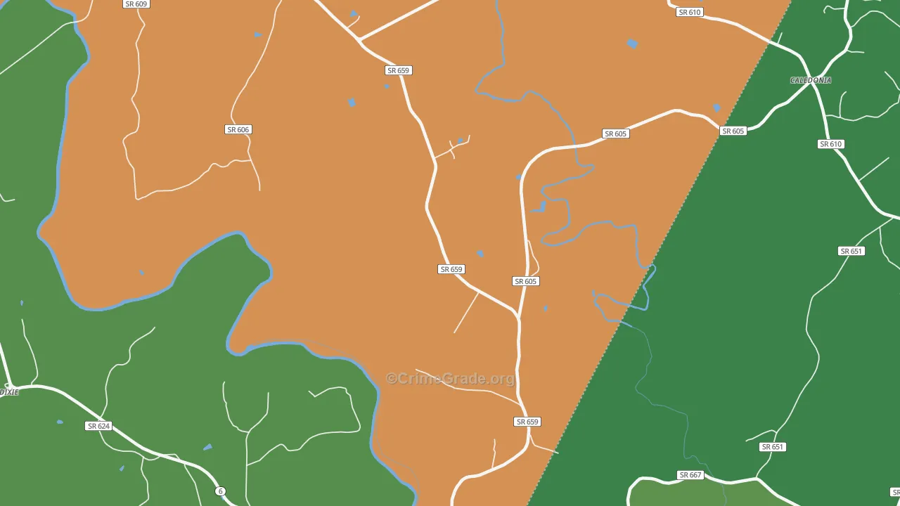 Stage Junction, VA Map of Robbery Rates