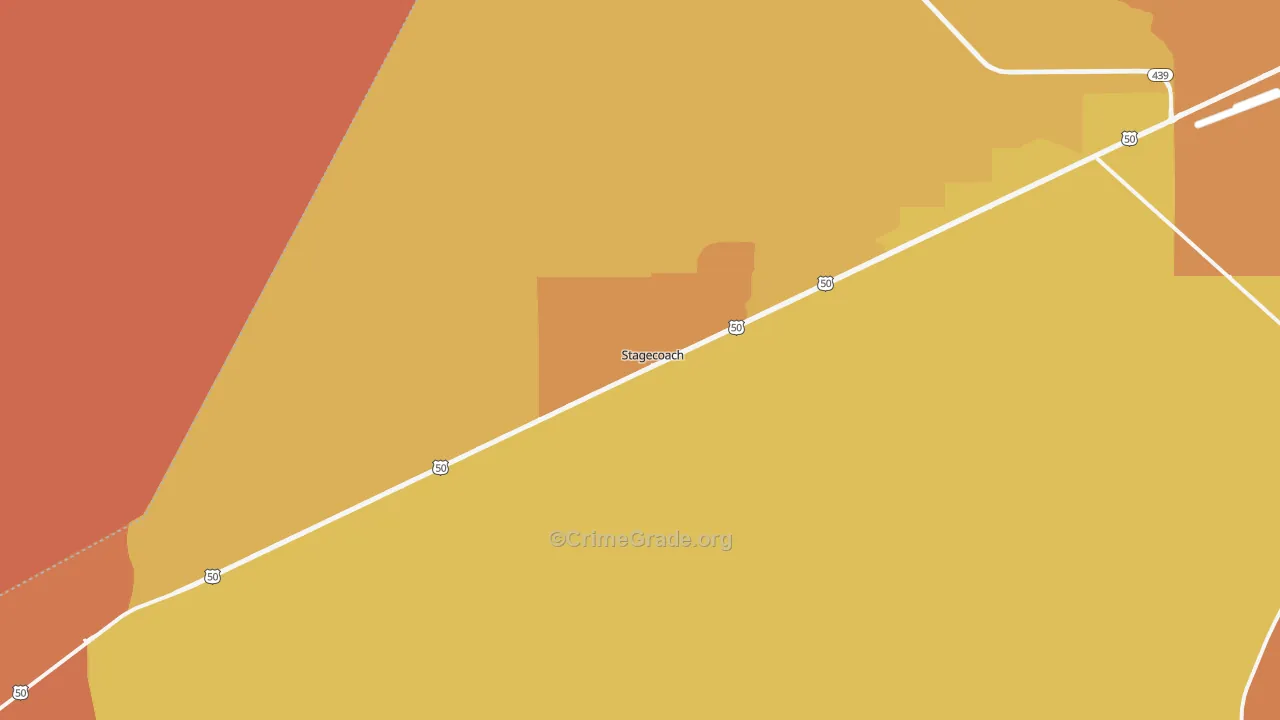 Stagecoach, NV Map of Robbery Rates