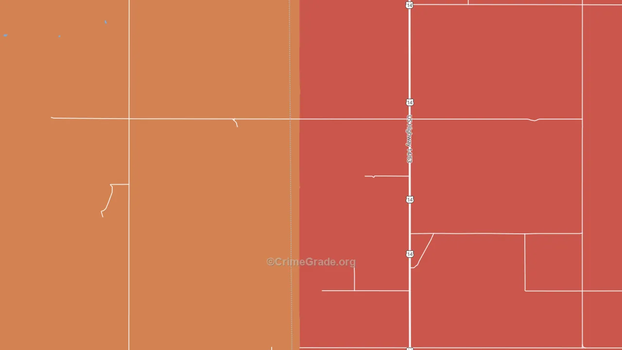 Stamford, SD Map of Robbery Rates