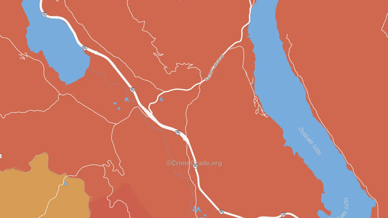 Stampede, WA Map of Robbery Rates