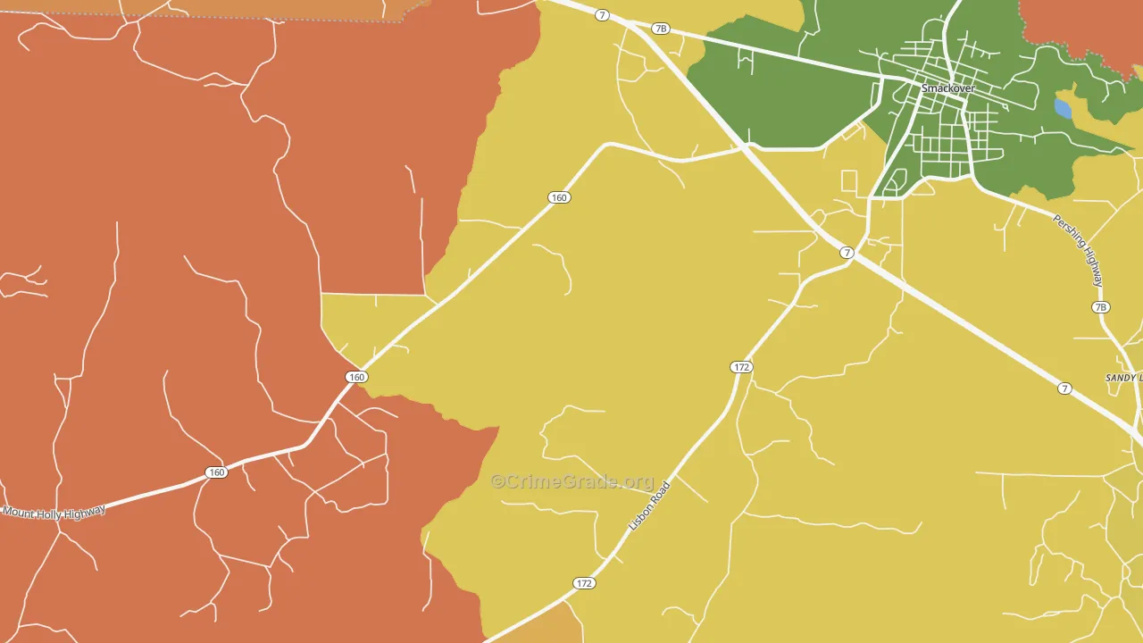 Standard Umpstead, AR Map of Robbery Rates