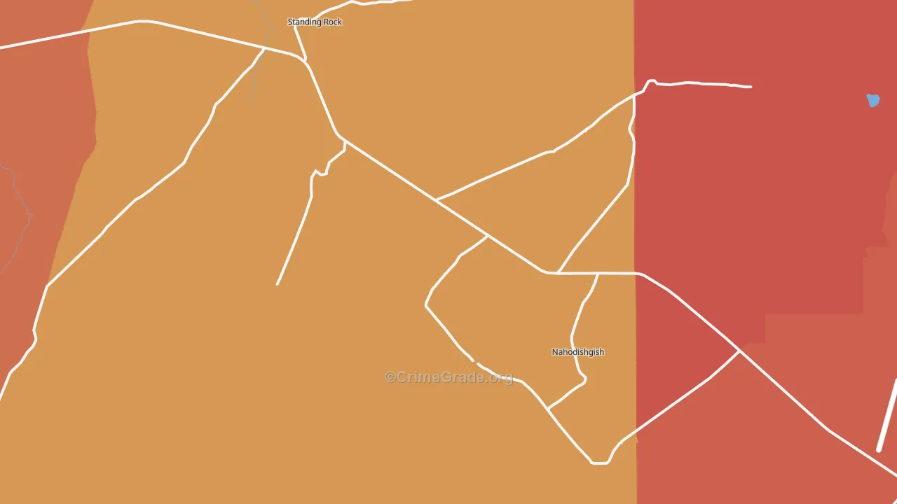 Standing Rock, NM Map of Robbery Rates
