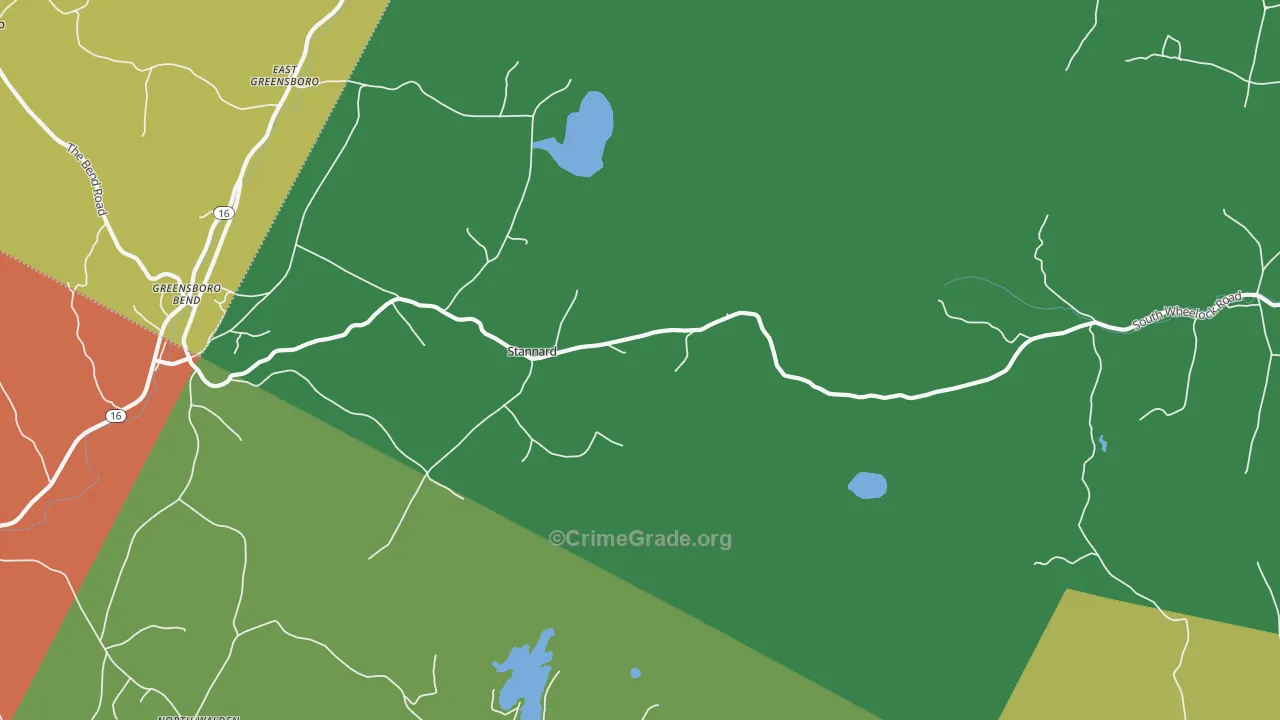 Stannard, VT Map of Robbery Rates