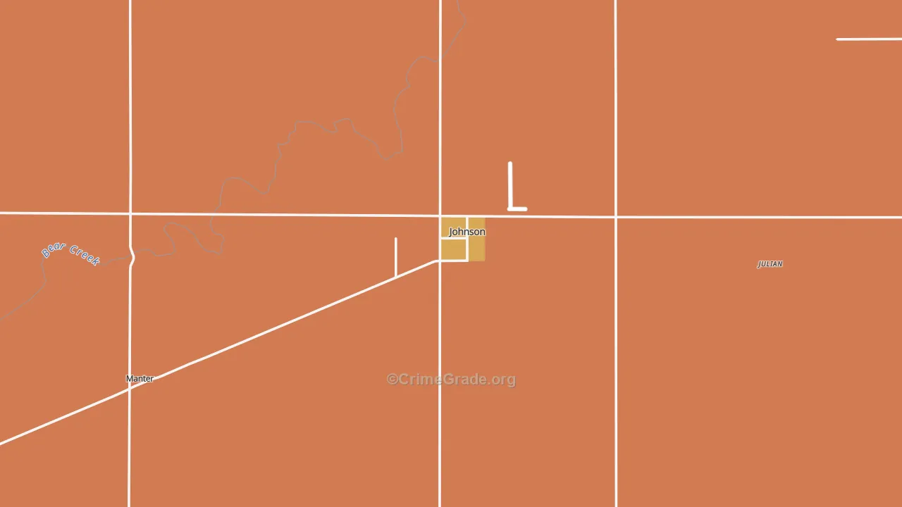 Stanton County, KS Map of Robbery Rates