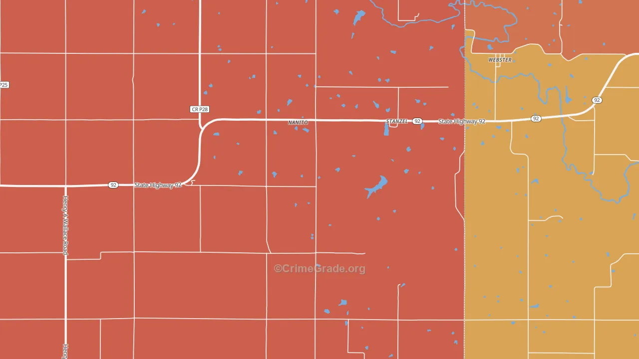 Stanzel, IA Map of Robbery Rates