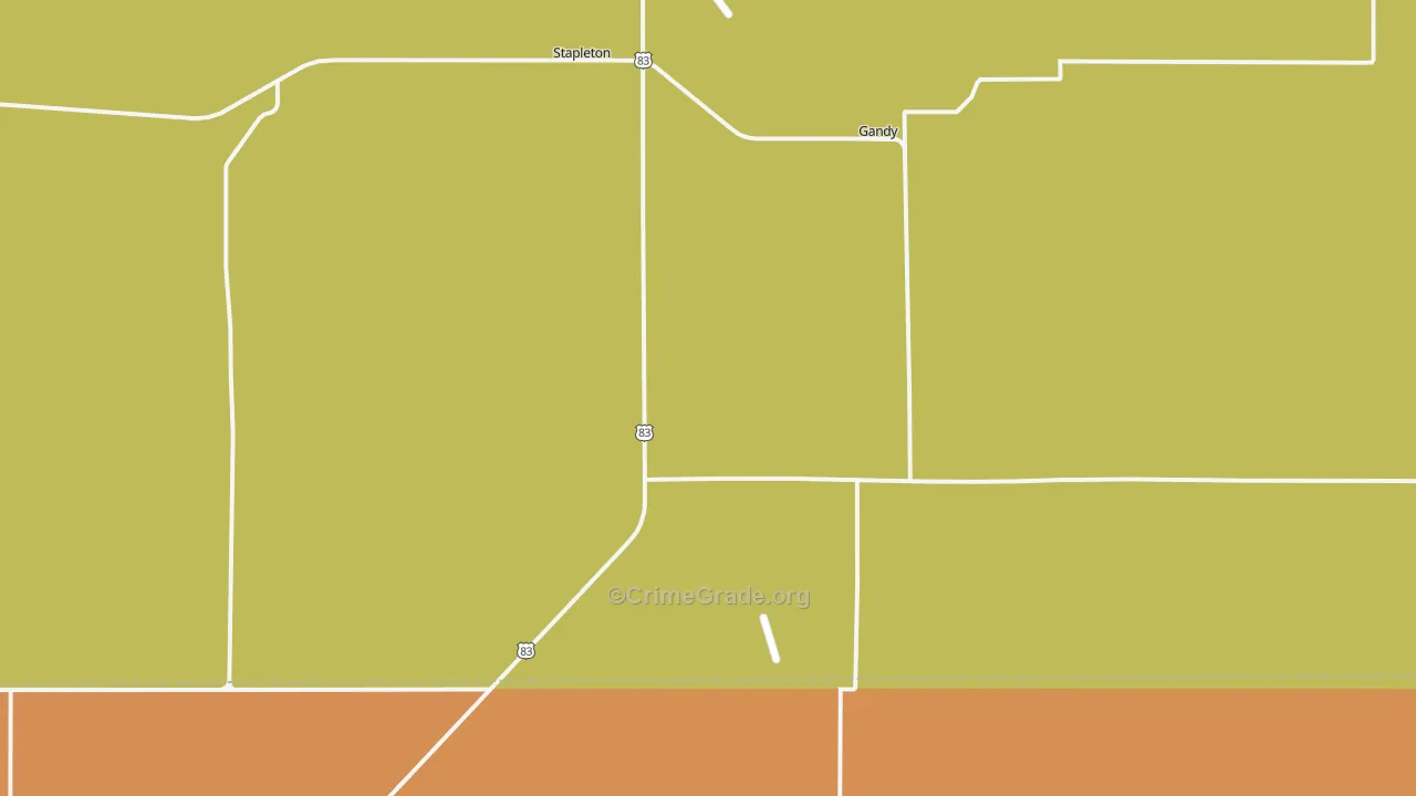 Stapleton, NE Map of Robbery Rates