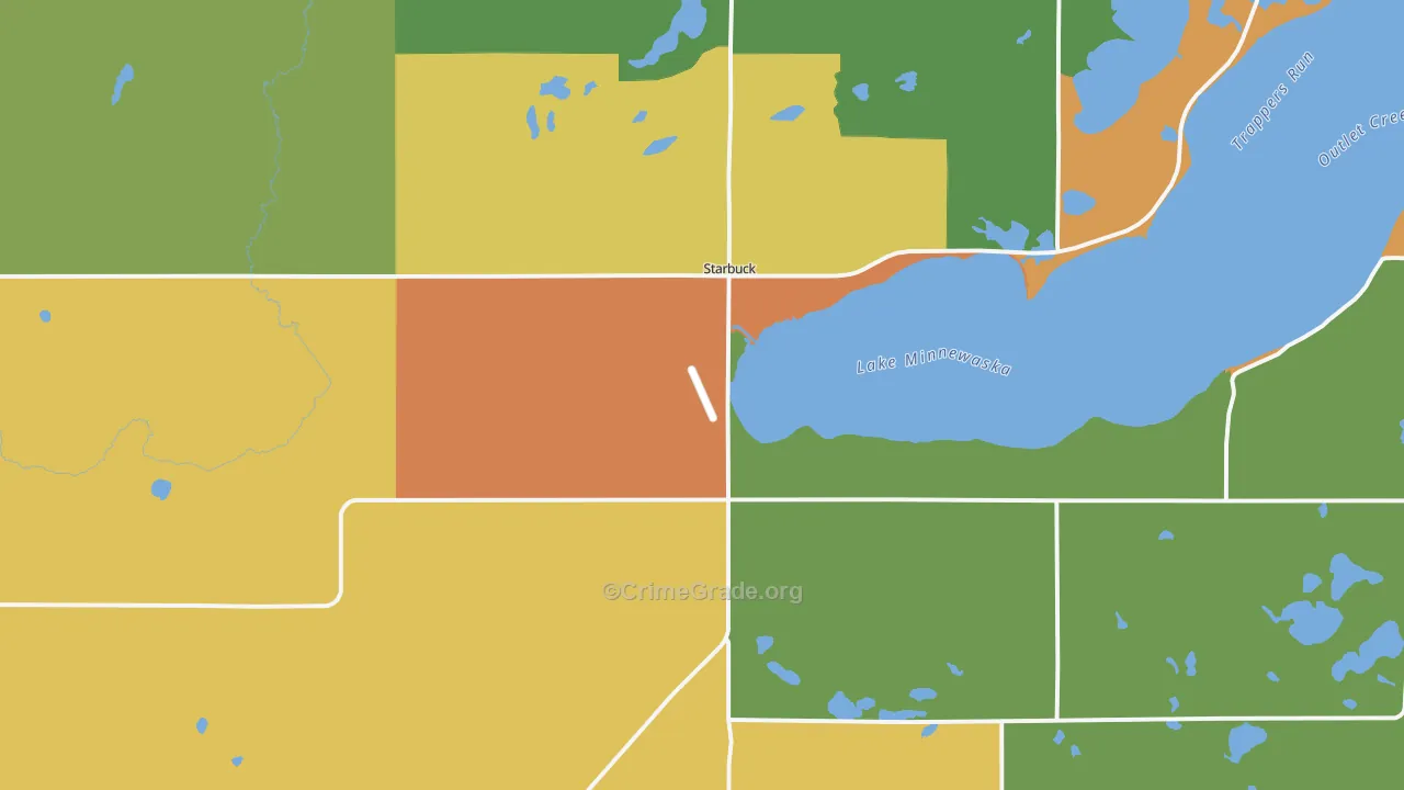 Starbuck, MN Map of Robbery Rates
