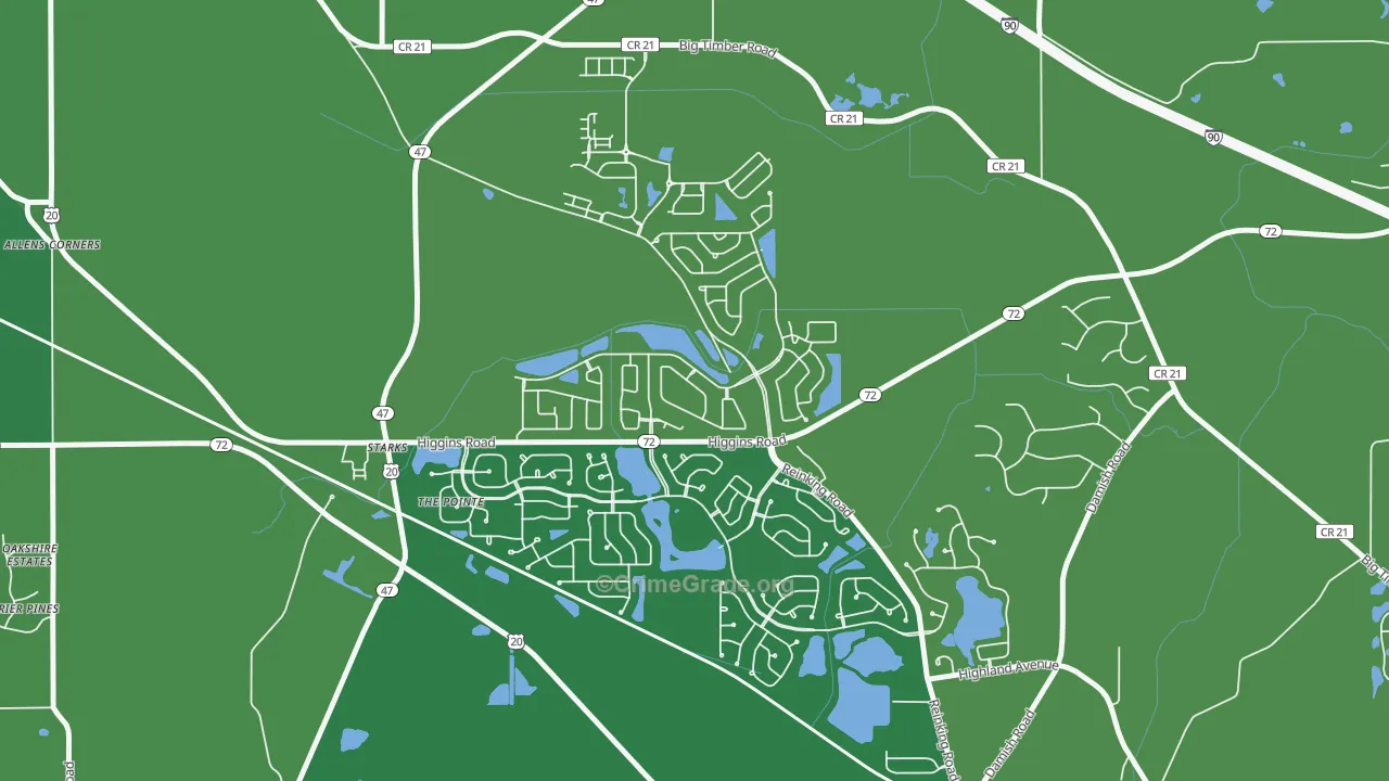 Starks, IL Map of Robbery Rates
