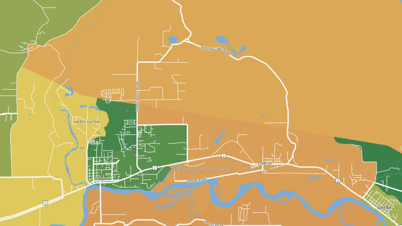 Startup, WA Map of Robbery Rates