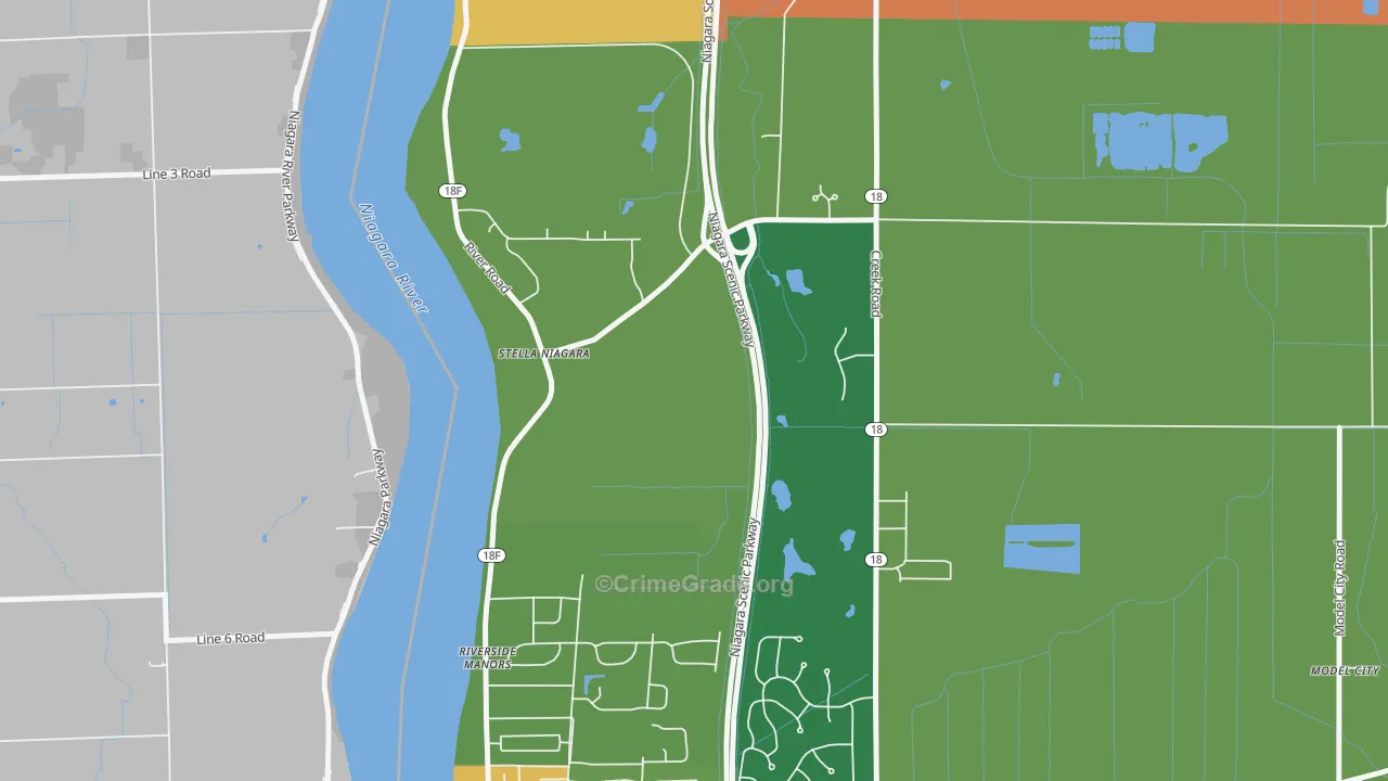 Stella Niagara, NY Map of Robbery Rates