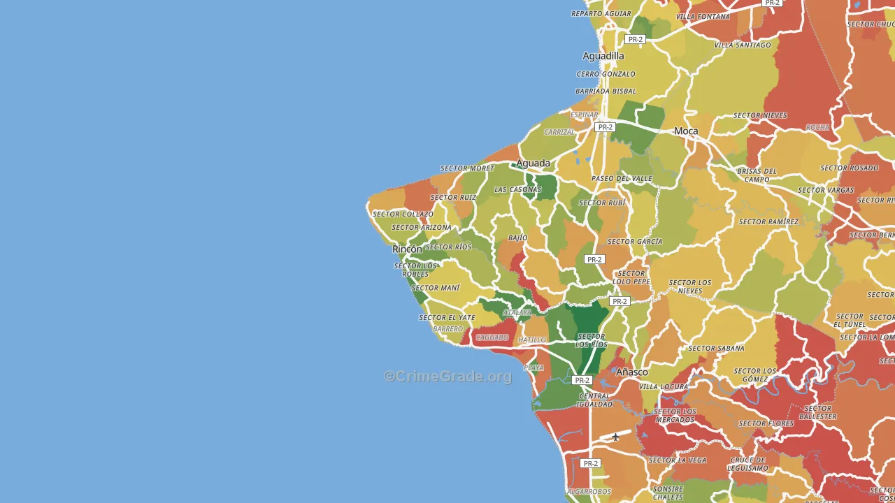 Stella Rincon, PR Map of Robbery Rates