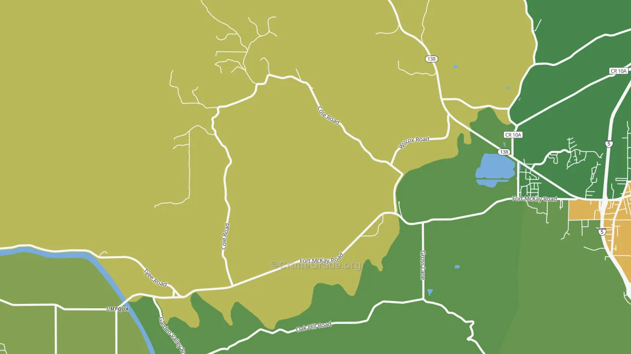 Stephens, OR Map of Robbery Rates