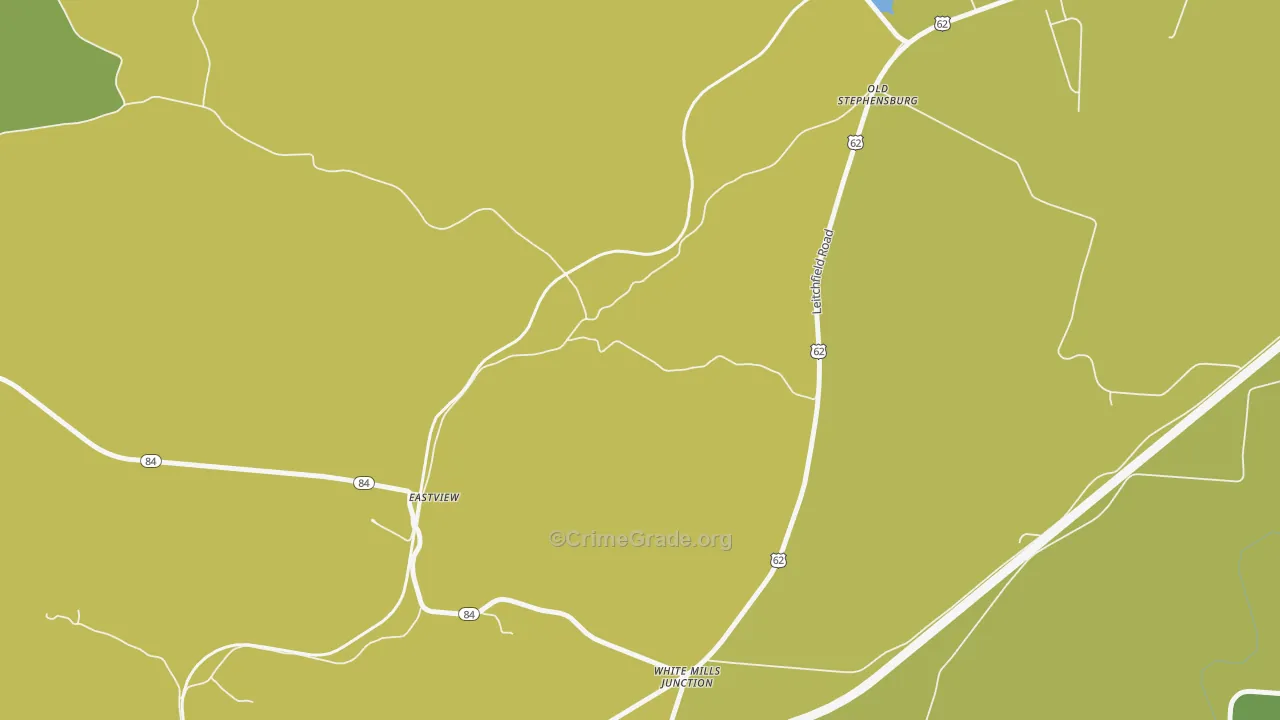 Stephensburg, KY Map of Robbery Rates