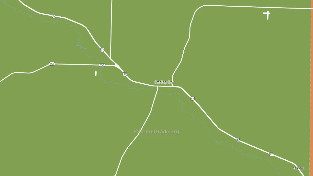 Sterling County, TX Map of Robbery Rates