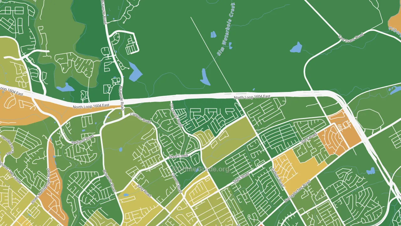 Steubing Ranch, San Antonio, TX Map of Robbery Rates