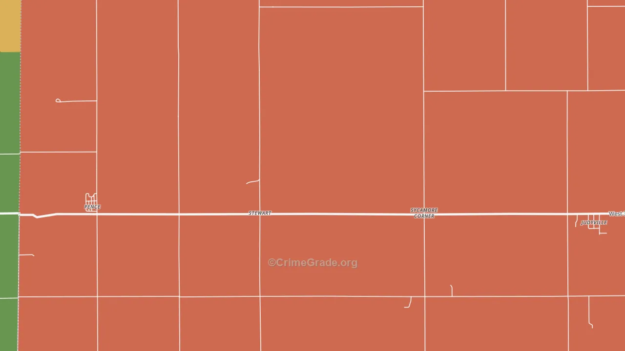 Stewart, IN Map of Robbery Rates