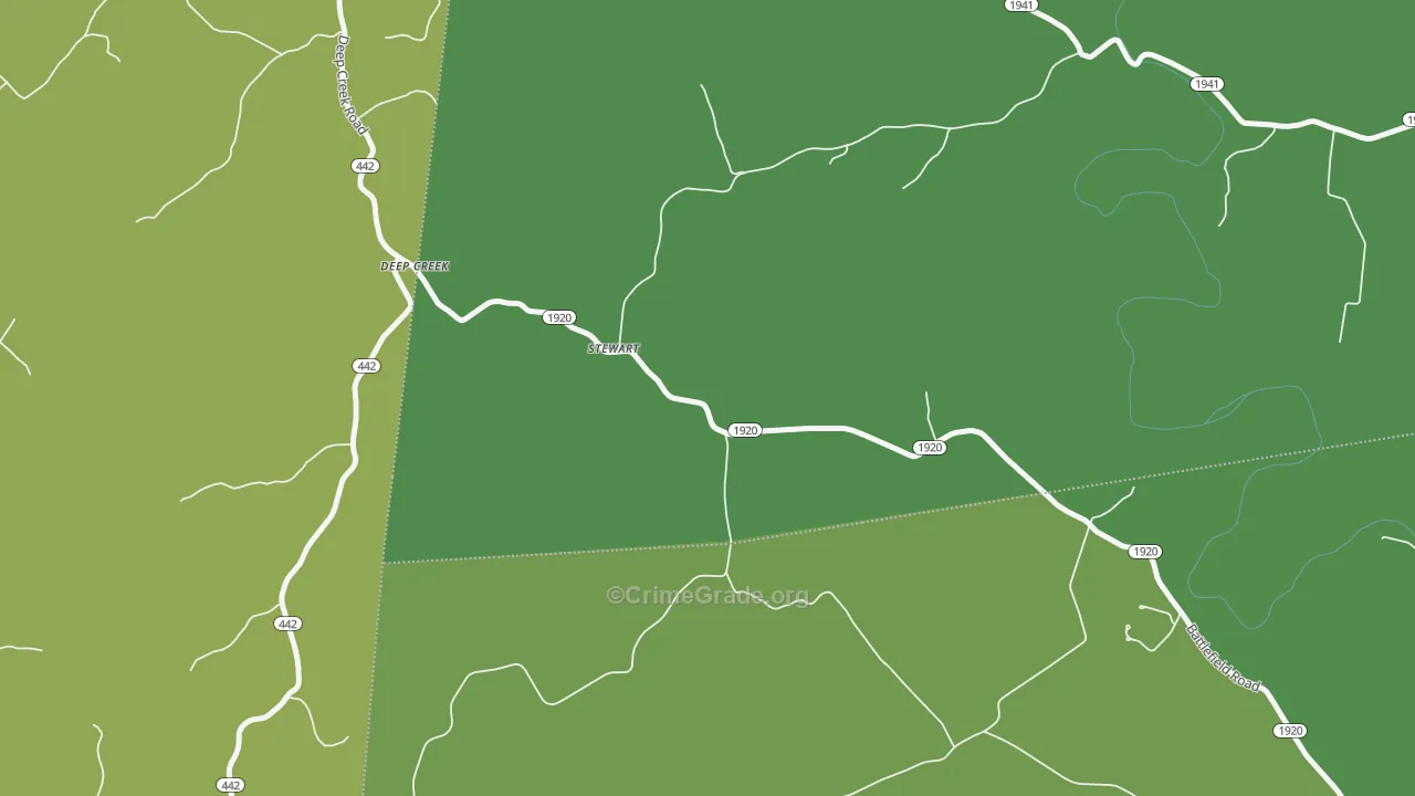 Stewart, KY Map of Robbery Rates