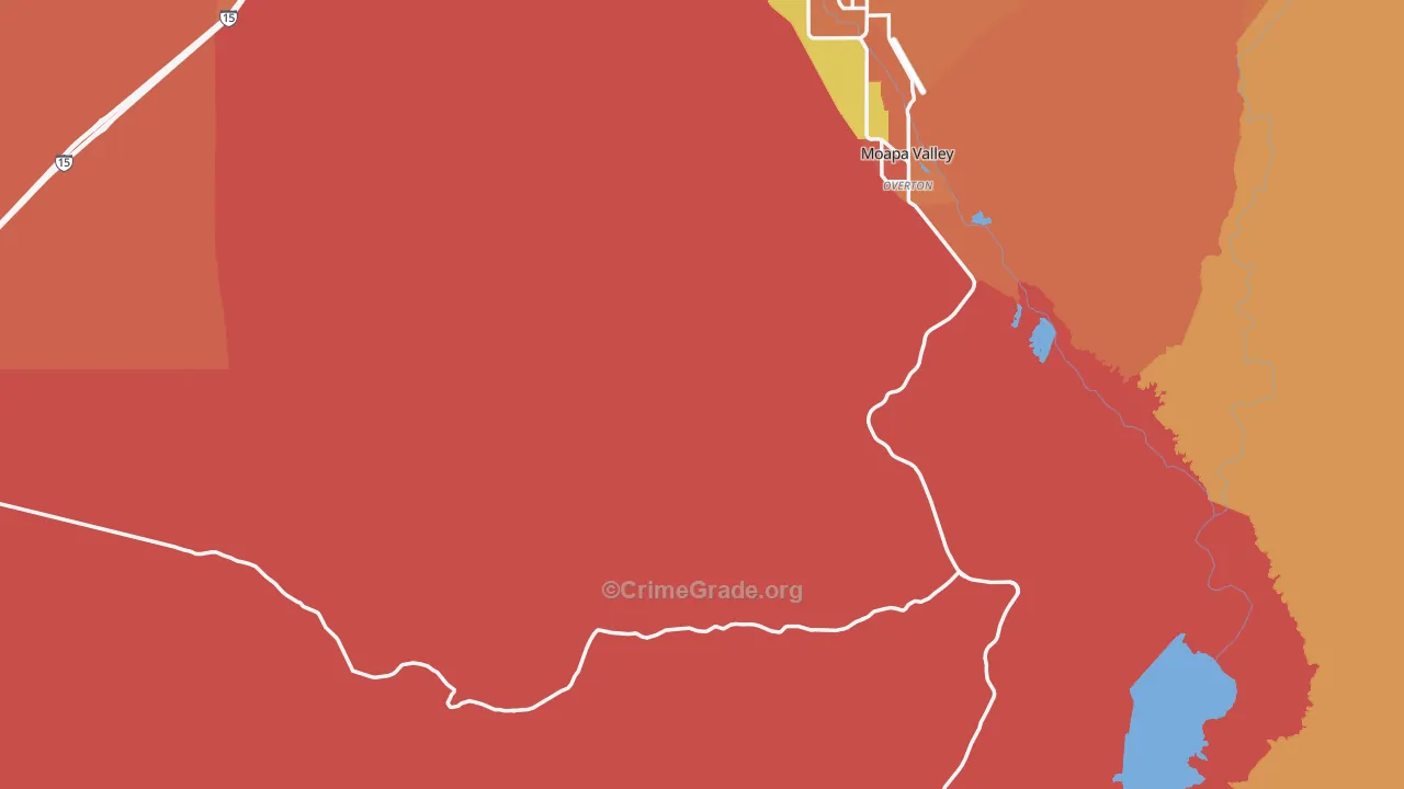 Stewarts Point, NV Map of Robbery Rates