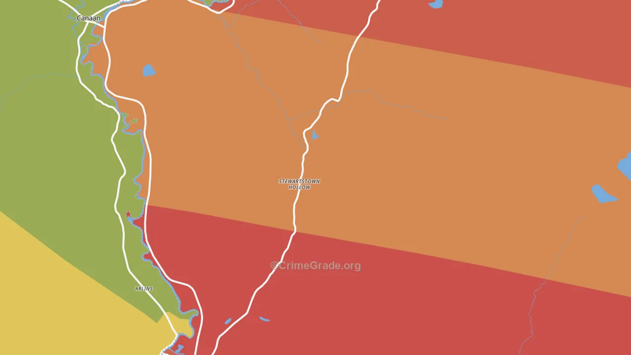 Stewartstown, NH Map of Robbery Rates
