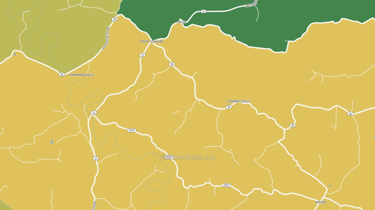 Stewartsville, KY Map of Robbery Rates
