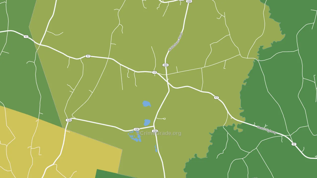 Stickney Corner, ME Map of Robbery Rates