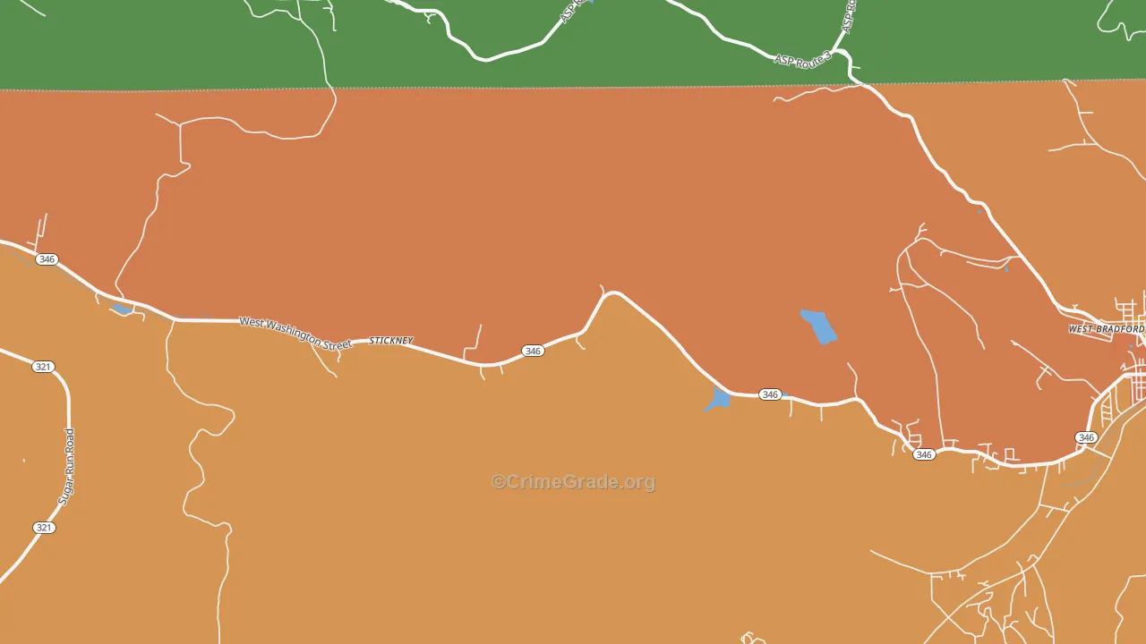 Stickney, PA Map of Robbery Rates