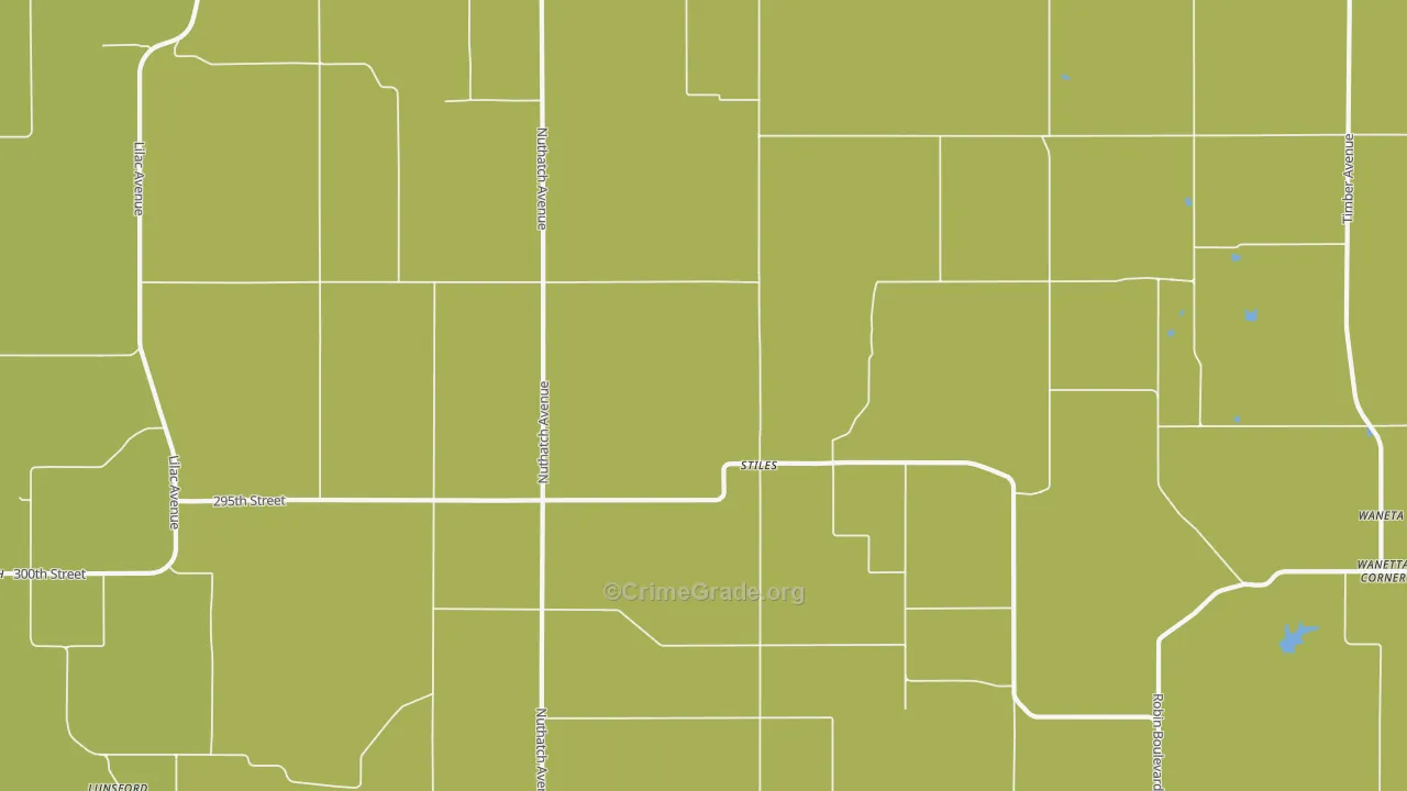 Stiles, IA Map of Robbery Rates
