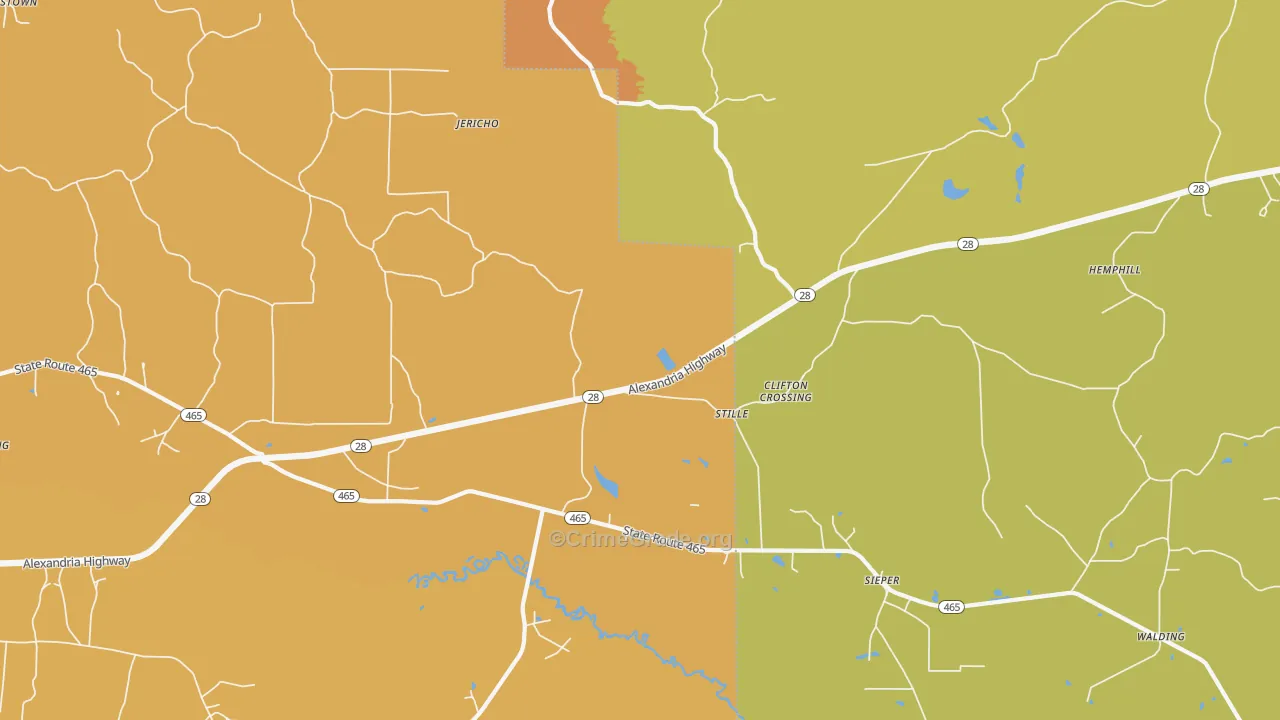 Stille, LA Map of Robbery Rates