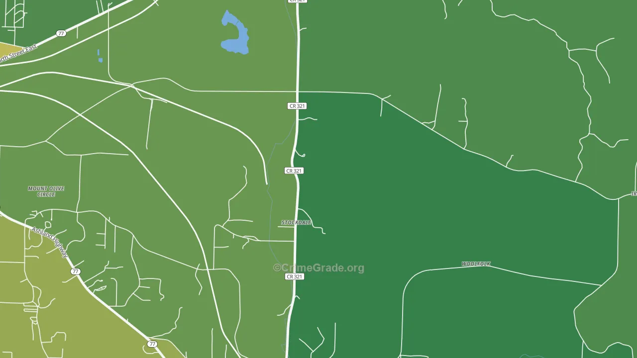 Stockdale, AL Map of Robbery Rates