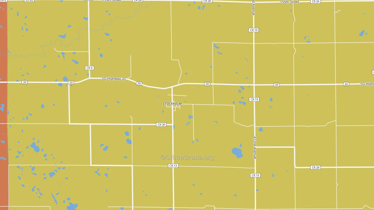 Stockholm, SD Map of Robbery Rates