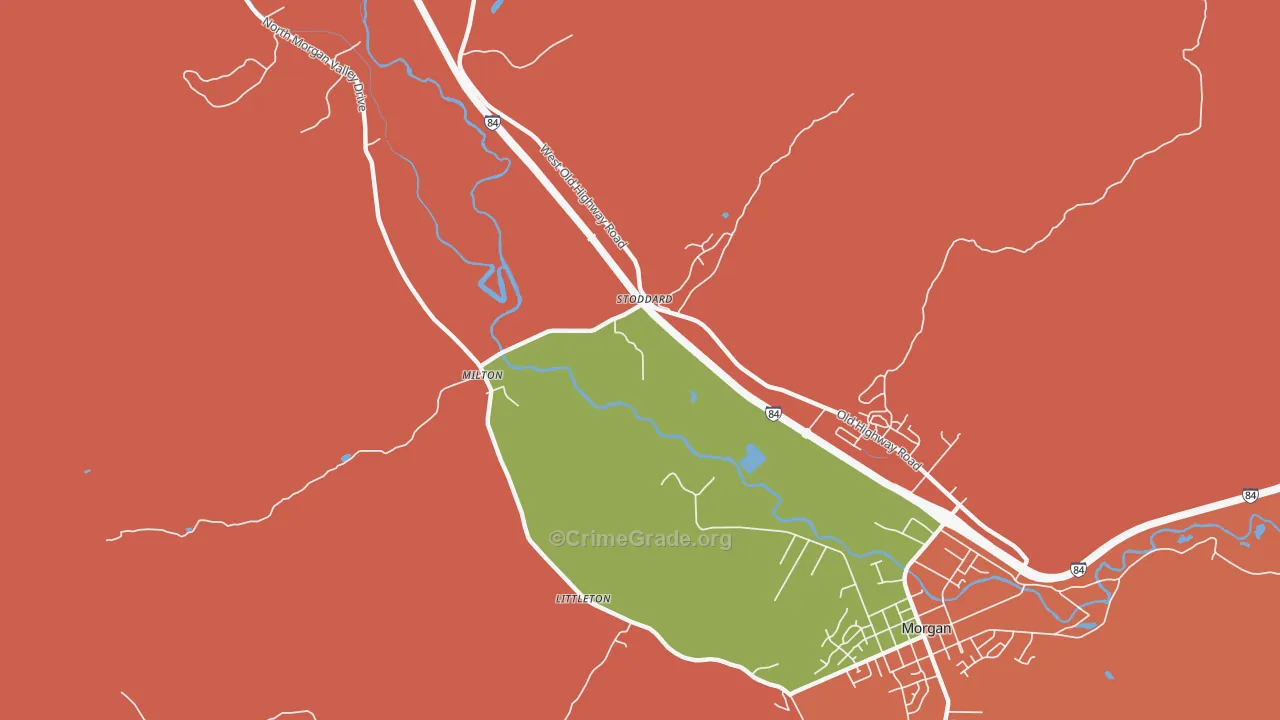 Stoddard, UT Map of Robbery Rates