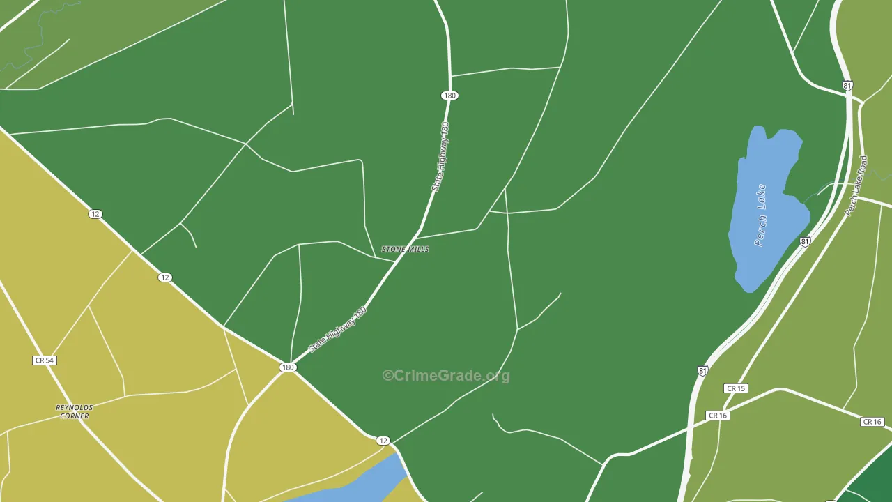 Stone Mills, NY Map of Robbery Rates