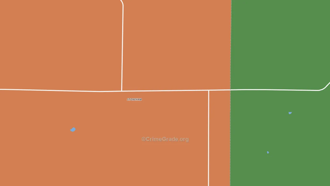 Stoneham, CO Map of Robbery Rates