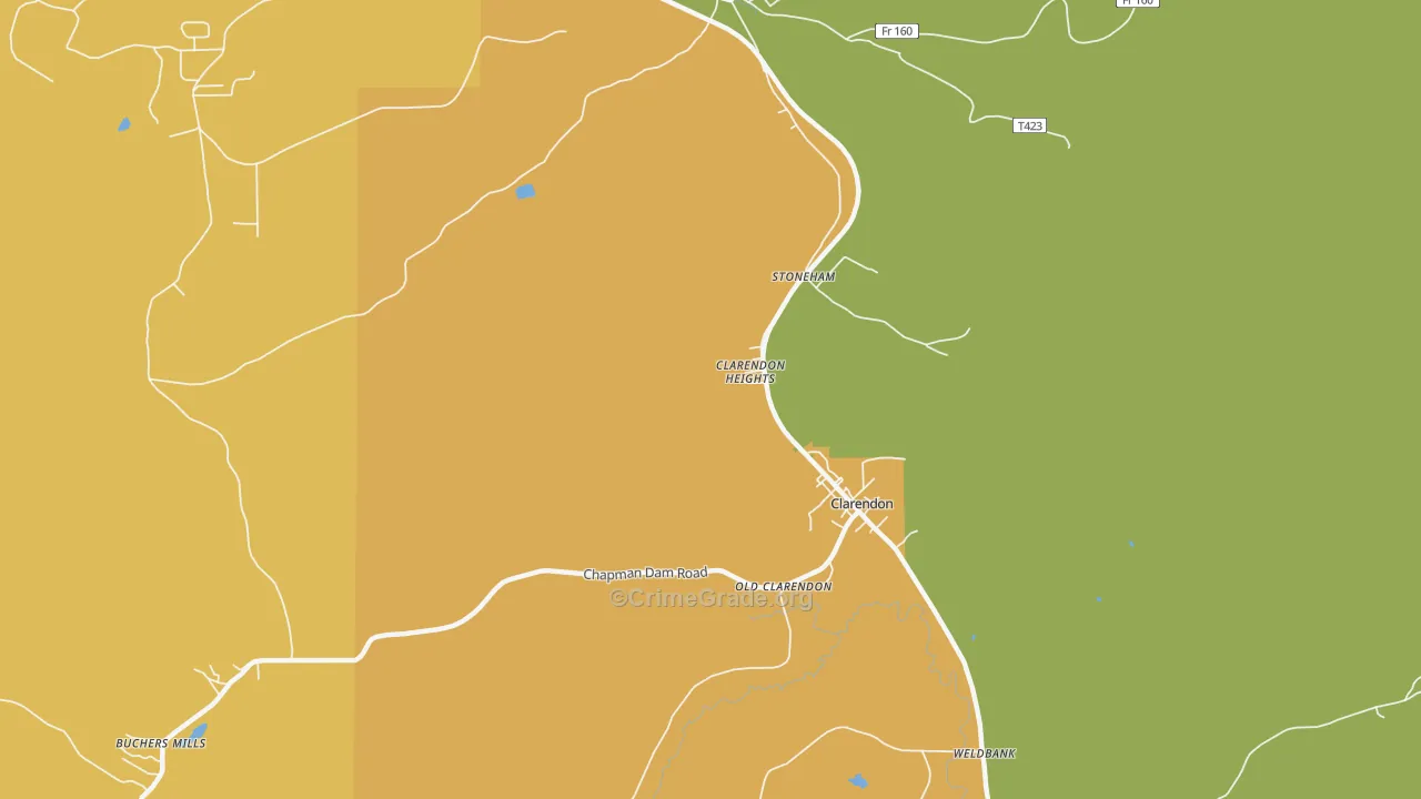 Stoneham, PA Map of Robbery Rates