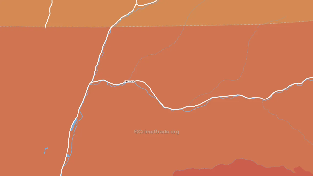 Stoner, CO Map of Robbery Rates