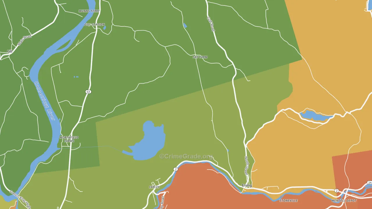 Stoneville, MA Map of Robbery Rates