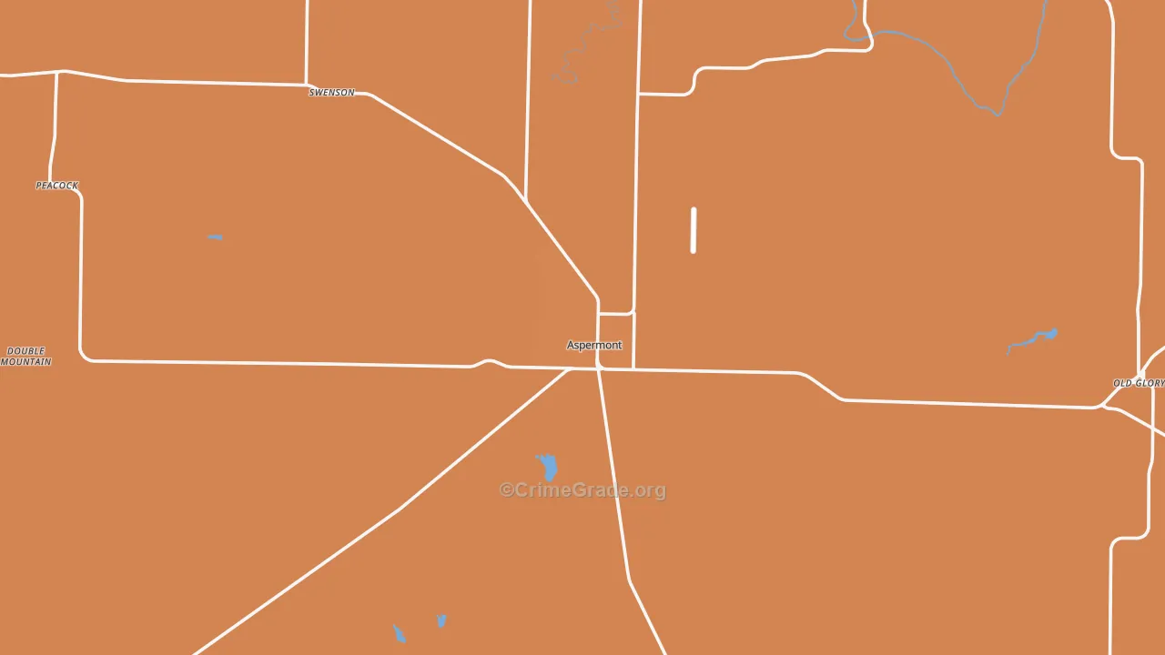 Stonewall County, TX Map of Robbery Rates