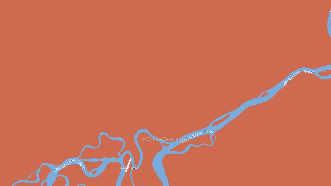 Stony River, AK Map of Robbery Rates