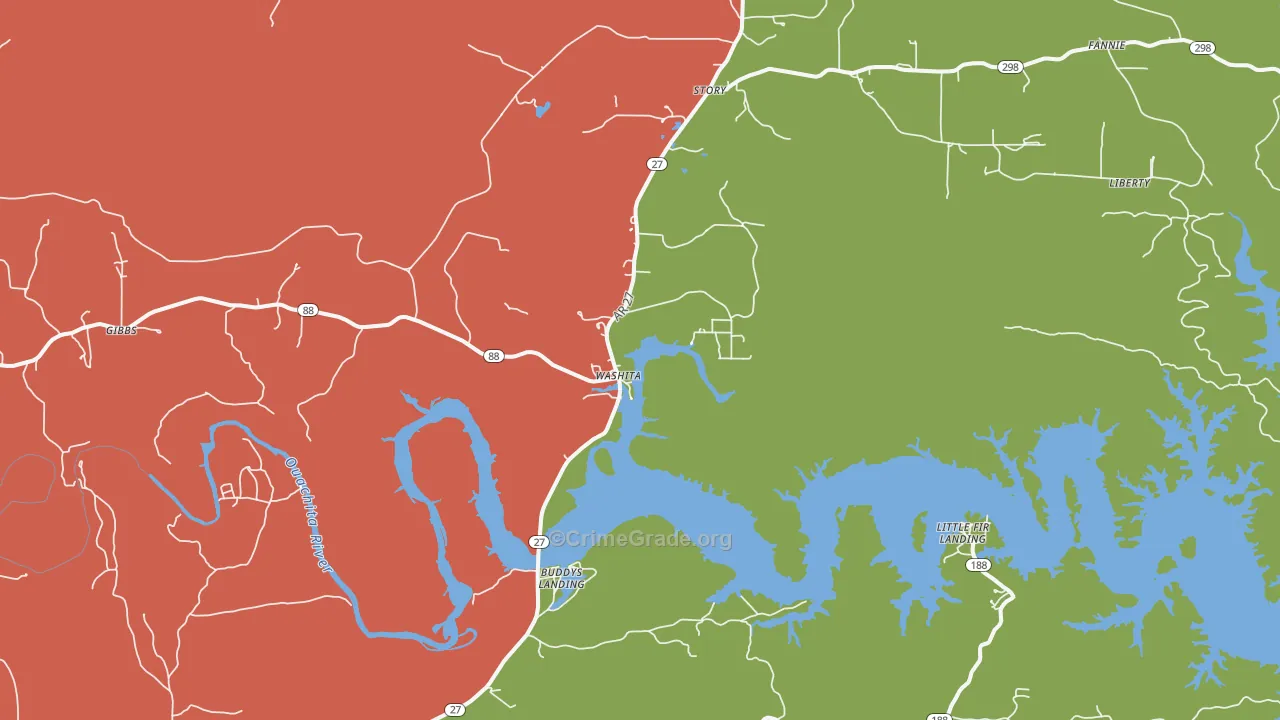 Story, AR Map of Robbery Rates