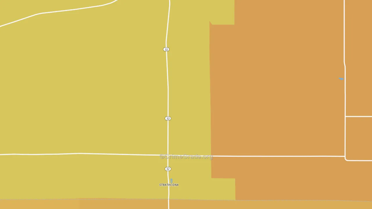 Strathcona, MN Map of Robbery Rates
