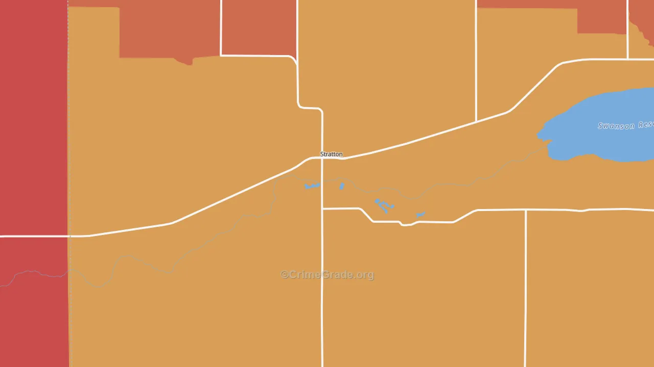 Stratton, NE Map of Robbery Rates
