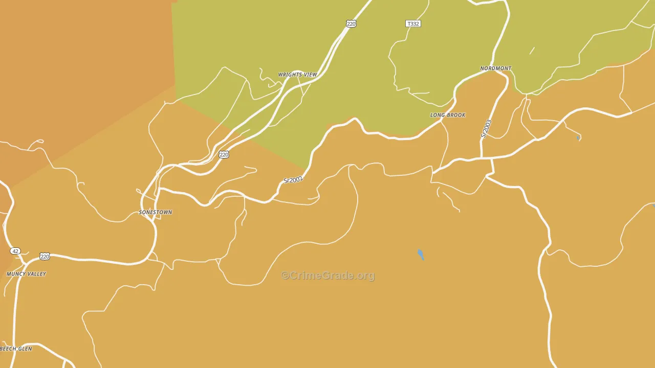 Strawbridge, PA Map of Robbery Rates